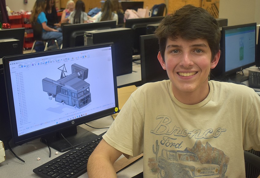 Braden River High School rising senior Matthew Mangin created a design and model of an RV in space for the Transportation Modeling event.