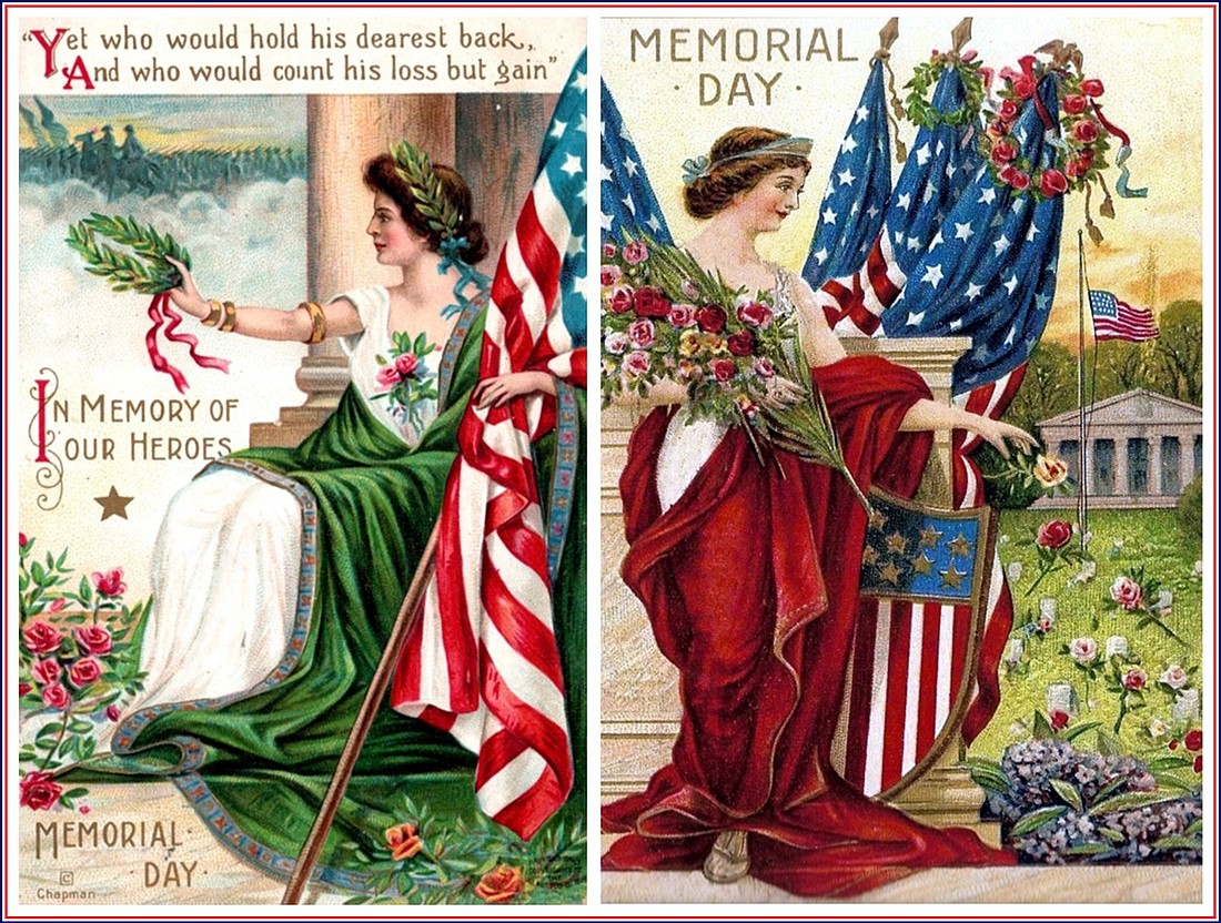 Two Memorial Day postcards, circa 1915. Courtesy of Randy Jaye