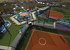 A rendering of the 12U baseball/softball fields five-plex that will be built at UMR Sports complex in East County.