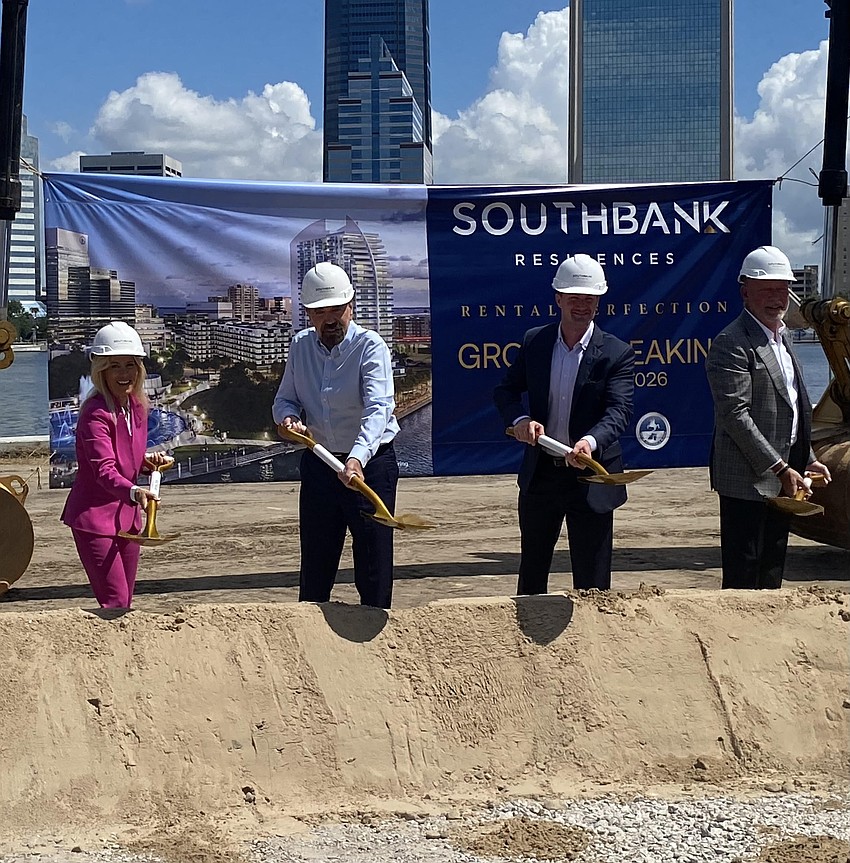 Participants in a May 20 ceremonial groundbreaking for Miami-based The Related Group's Southbank Residences project included, from left, Mayor Donna Deegan, Related Founding Executive Chairman Jorge Perez, Jacksonville City Council member Joe Carlucci and Related President and CEO Steve Patterson. Participants in a May 20 ceremonial groundbreaking for Miami-based The Related Group's Southbank Residences project included, from left, Mayor Donna Deegan, Related Founding Executive Chairman Jorge Perez, Jacksonville City Council member Joe Carlucci and Related President and CEO Steve Patterson.