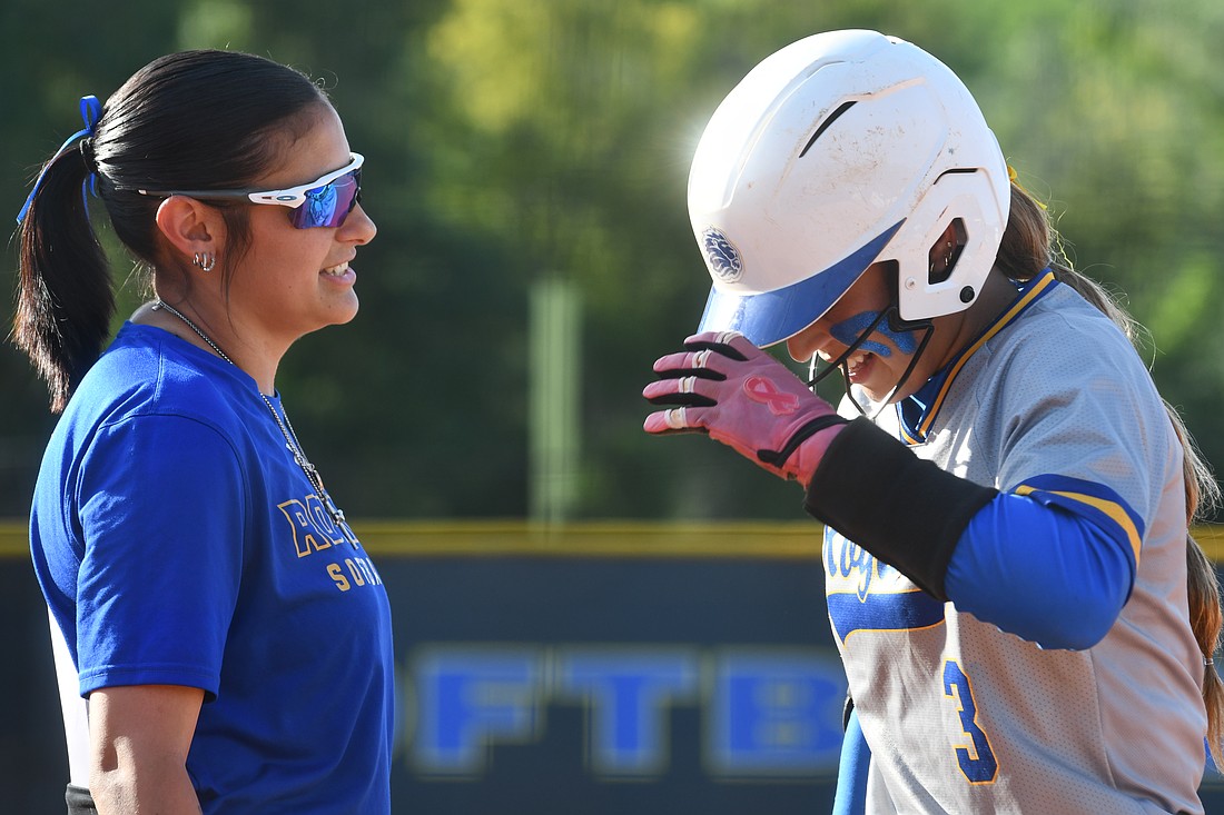 Head coach Elicia D’Orazio and senior Luna Taboas share a bond on and off the field.
