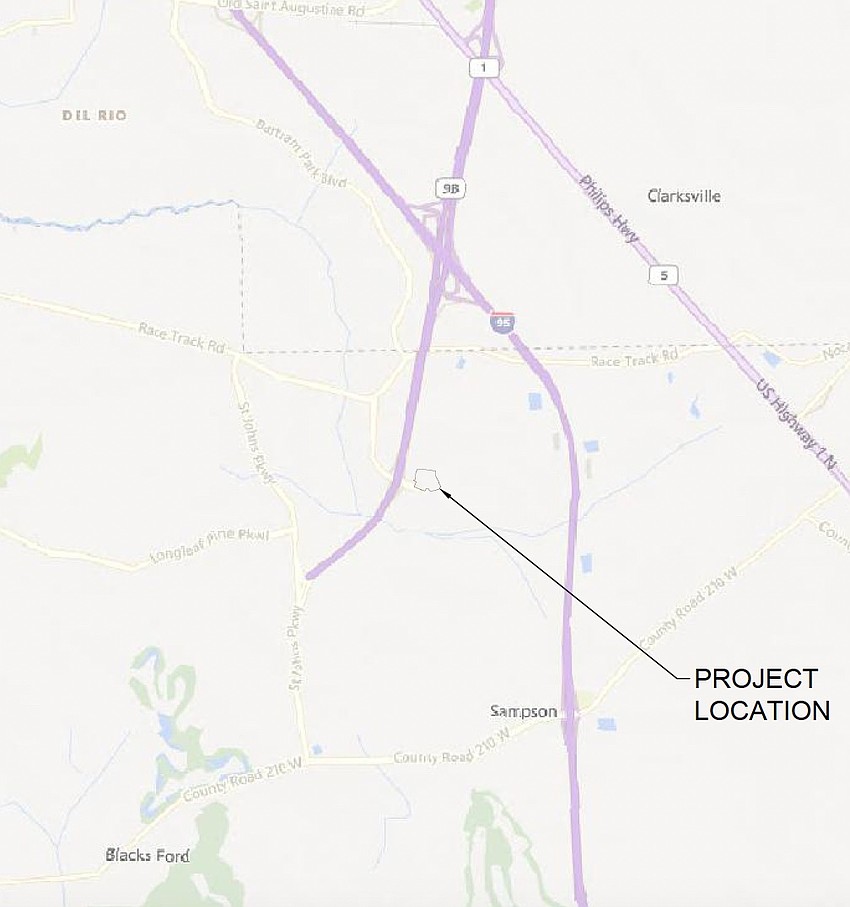 The site of a proposed retail center in Durbin Park is at East Peyton Parkway off Florida 9B across from UF Health Durbin Park.