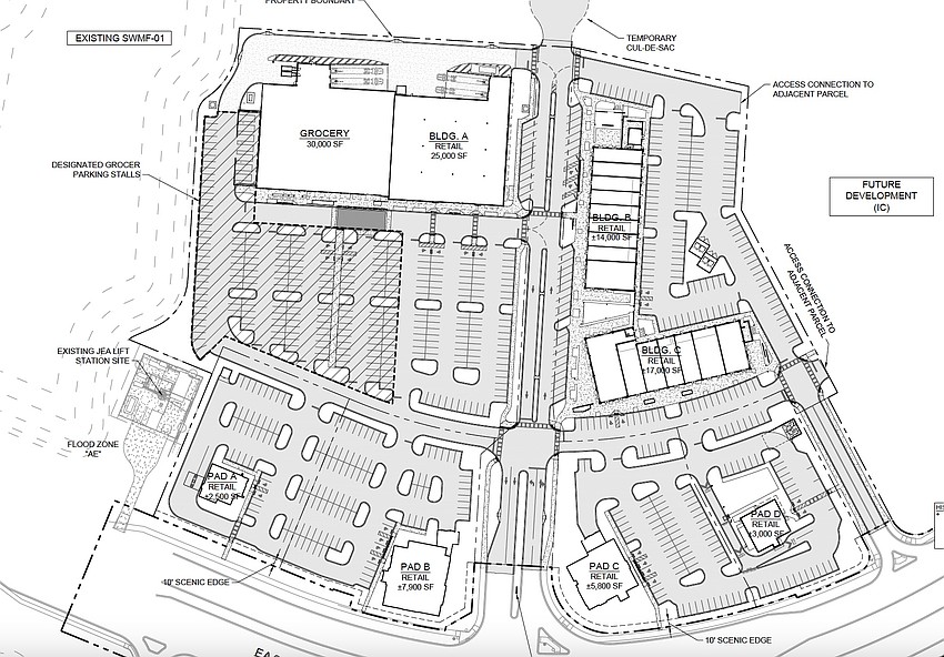 A retail center planned in the Durbin Park area of St. Johns County includes a 30,000-square-foot grocery store that matches the footprint of Sprouts Farmers Market.