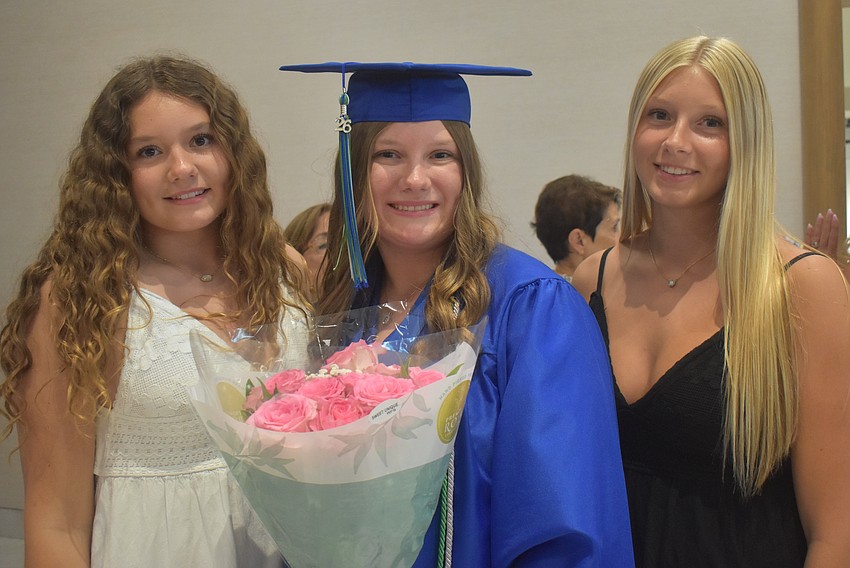 Julia Orlando, a graduate of Lakewood Ranch Preparatory Academy, is joined by her sisters, Olivia and Addison.
