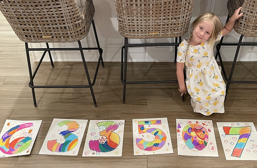 Ellie Tullidge, Bob Smith's 6-year-old granddaughter, was happy to put her art skills to the test to show off the number 633,507 to represent the total number Smith has raised for Stillpoint Mission over the last 15 years. Ellie Tullidge, Bob Smith's 6-year-old granddaughter, was happy to put her art skills to the test to show off the number 633,507 to represent the total number Smith has raised for Stillpoint Mission over the last 15 years.
