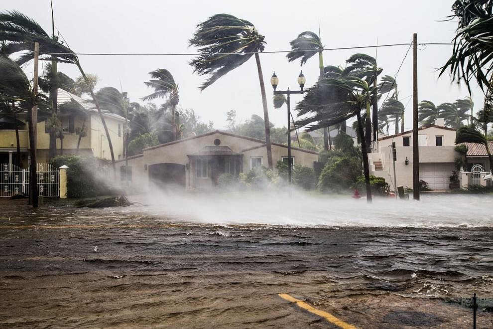 A flooded street after catastrophic Hurricane Irma hit Fort Lauderdale, FL. Courtesy of FotoKina