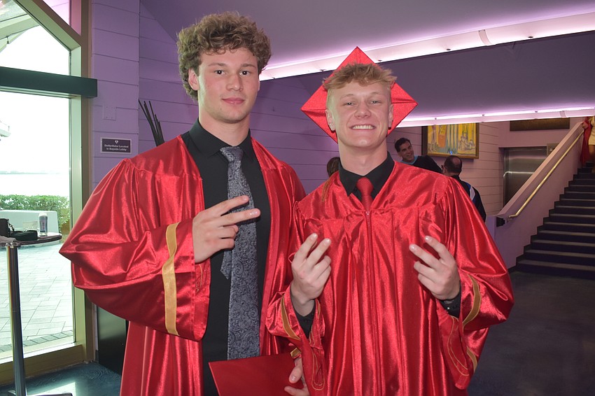 Brody Wyman and Tyler Gigliotti await the ceremony.