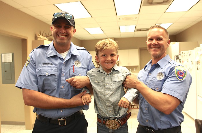 James Bacigalupi and Trevor Garofalo give Harry Noordzy a lift, just as they did five years ago at Station 12.