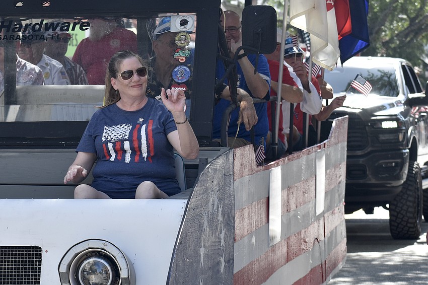 Victoria Bolton rides with the American Legion Post 266.