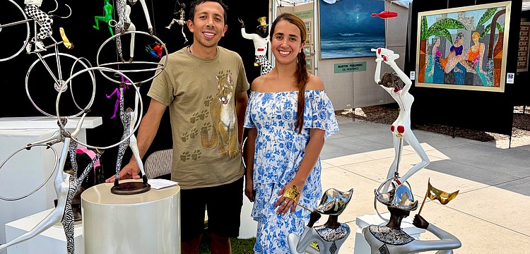 Andres and Liliana Mendez are continuing their family legacy of bronze sculpting, examples of which they shared at the St. Armands Fine Art Festival on May 23 and 24.