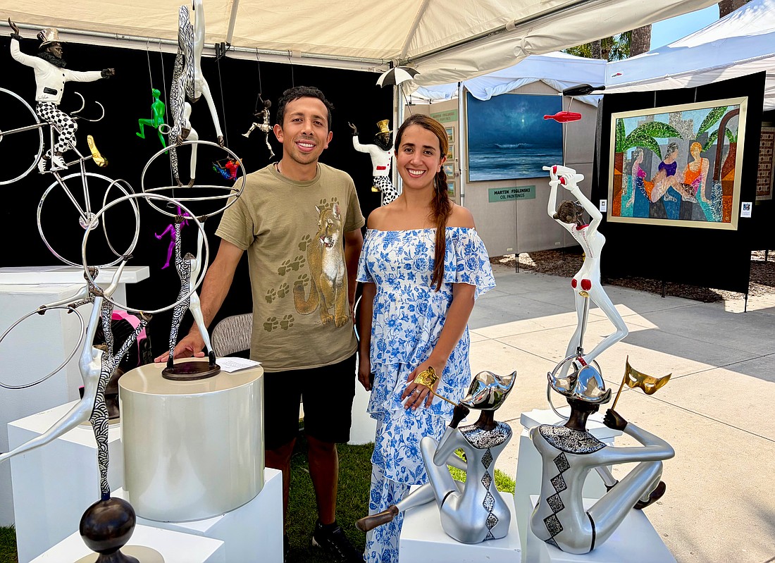Andres and Liliana Mendez are continuing their family legacy of bronze sculpting, examples of which they shared at the St. Armands Fine Art Festival on May 23 and 24.