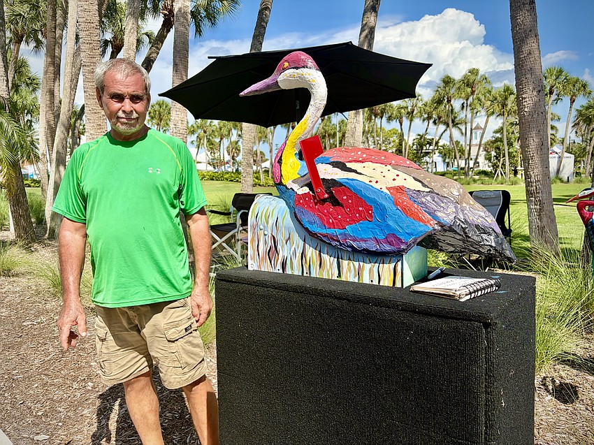 Ademir Borges brings his feathered friends to the St. Armands Fine Art Festival. He said his bird sculptures are inspired by his childhood in Brazil.