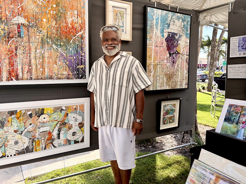 Artist Stacey Brown specializes in creating pieces by painting, breaking and reassembling sheets of glass.