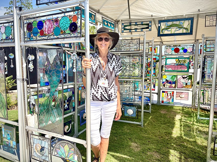 Sherry Sonntag-Whorl, part of Classic Glass Studios, said she was glad so many visitors could come out to the St. Armands Fine Art Festival.