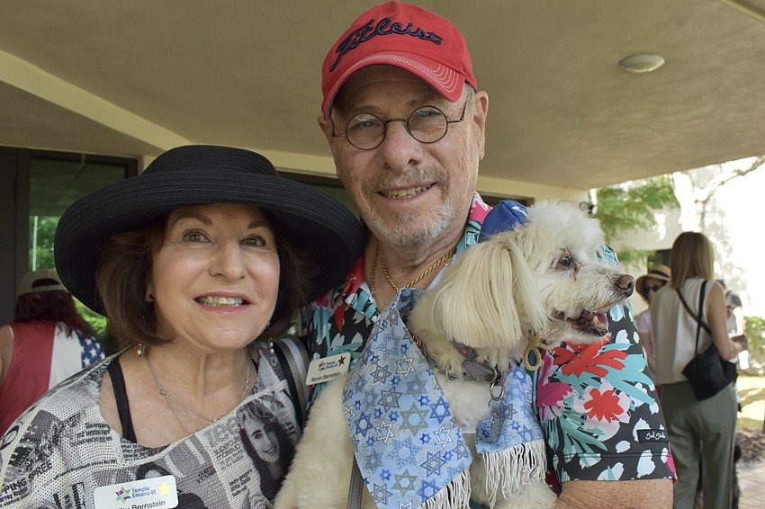 Kathy and Myron Bernstein brought their dog Latte.