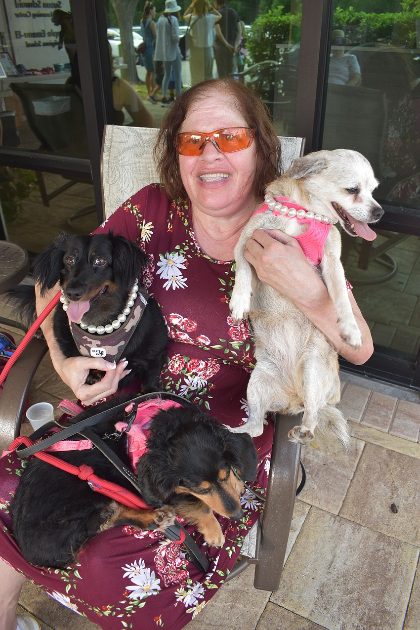 Adrienne Krouse brought Lexi, Buffy and Jackie.