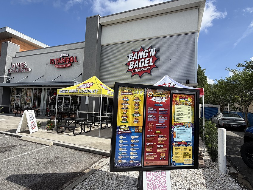 The drive-thru at Bang’n Bagel is expected to open June 1.
