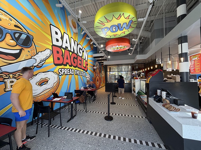 Bang’n Bagels is designed with an “art-studio” look.