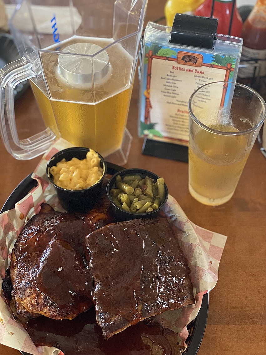 With any authentic BBQ order you choose two sides like pineapple coleslaw, Southern potato salad, fried okra, mac and cheese, collard greens (and more). With any authentic BBQ order you choose two sides like pineapple coleslaw, Southern potato salad, fried okra, mac and cheese, collard greens (and more).