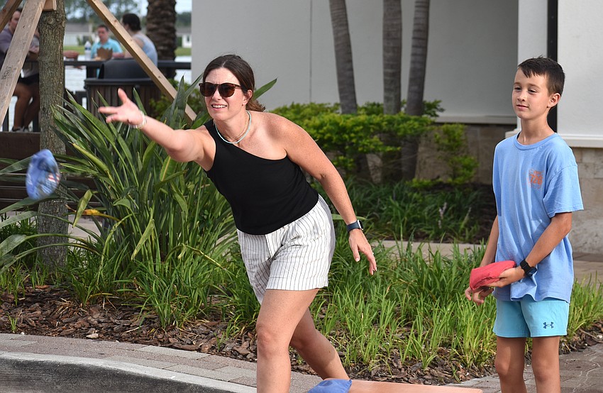 Lorraine Lakes' Jenn Robert and Jacob Robert, 9, say Ranch Nite Wednesdays has become one of their favorite activities in Lakewood Ranch.