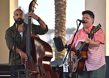 For the final Ranch Nite Wednesdays of the season, Randy Bordon and Bri Rivera of the Bri Rivera Band perform for the crowd.
