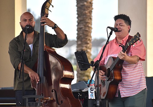 For the final Ranch Nite Wednesdays of the season, Randy Bordon and Bri Rivera of the Bri Rivera Band perform for the crowd.