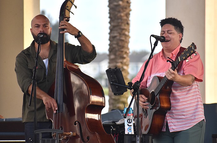 For the final Ranch Nite Wednesdays of the season, Randy Bordon and Bri Rivera of the Bri Rivera Band perform for the crowd.