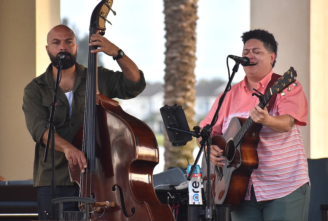 For the final Ranch Nite Wednesdays of the season, Randy Bordon and Bri Rivera of the Bri Rivera Band perform for the crowd.