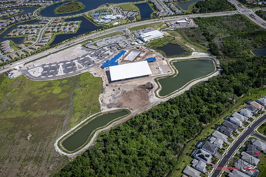 A drone captured an overhead view of Premier Sports Campus North in April. A drone captured an overhead view of Premier Sports Campus North in April.