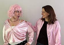 Kallista Schneiderman and Kelly Haramis rehearse for their upcoming performance of "Grease is the Word" at the Squeaky Wheel Fringe Festival, which runs from June 2-7.