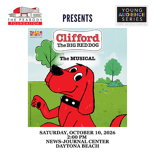 The Peabody Auditorium Foundation’s Young Audience Series is presenting TheaterWorksUSA’s family musical, "Clifford The Big Red Dog: The Musical" at the News-Journal Center on Oct. 10. Courtesy photo