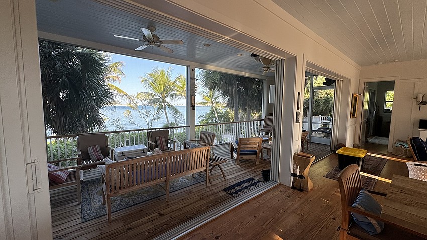 The home overlooks the north end of Longboat Key. The home overlooks the north end of Longboat Key.