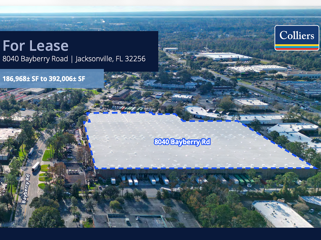 JEA issued a service availability letter for industrial use at 8040 Bayberry Road, which the Colliers commercial real estate firm is representing for lease.