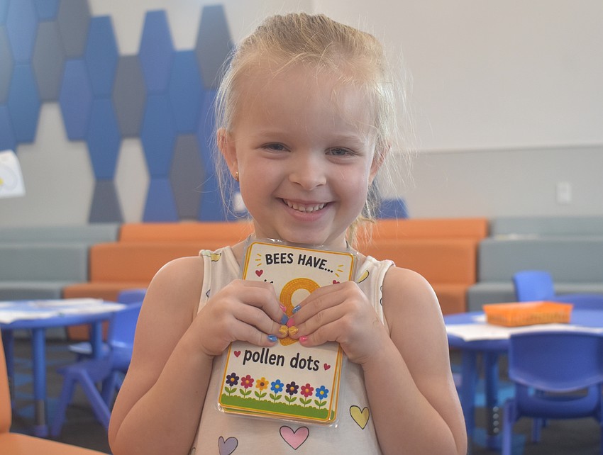 Lakewood Ranch's Eva Lavrynovych, 5, is eager to learn all about bees.