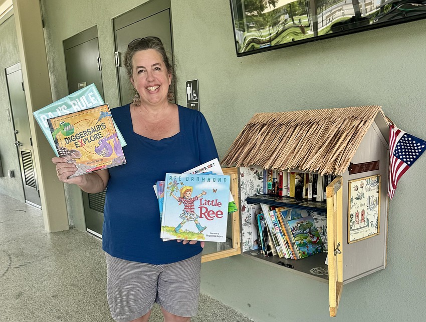 Chantal Wilford, who is running for the District 5 Manatee County school board seat, has distributed nearly 1,800 books through her volunteer work with the Lakewood Ranch Little Free Library Club.