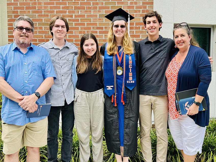 Chantal Wilford's family consists of her husband Andrew and their four children — Callum, Rhiannon, Madigan, Liam — who have each attended Manatee schools since they were in fifth grade.