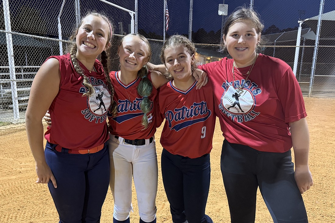 From left, Kaydence Balmer, Lela Howard, Charlie Franklin and Ashlynn Clements have been selected to play in the USSSA Fastpitch All American Games. Courtesy photo