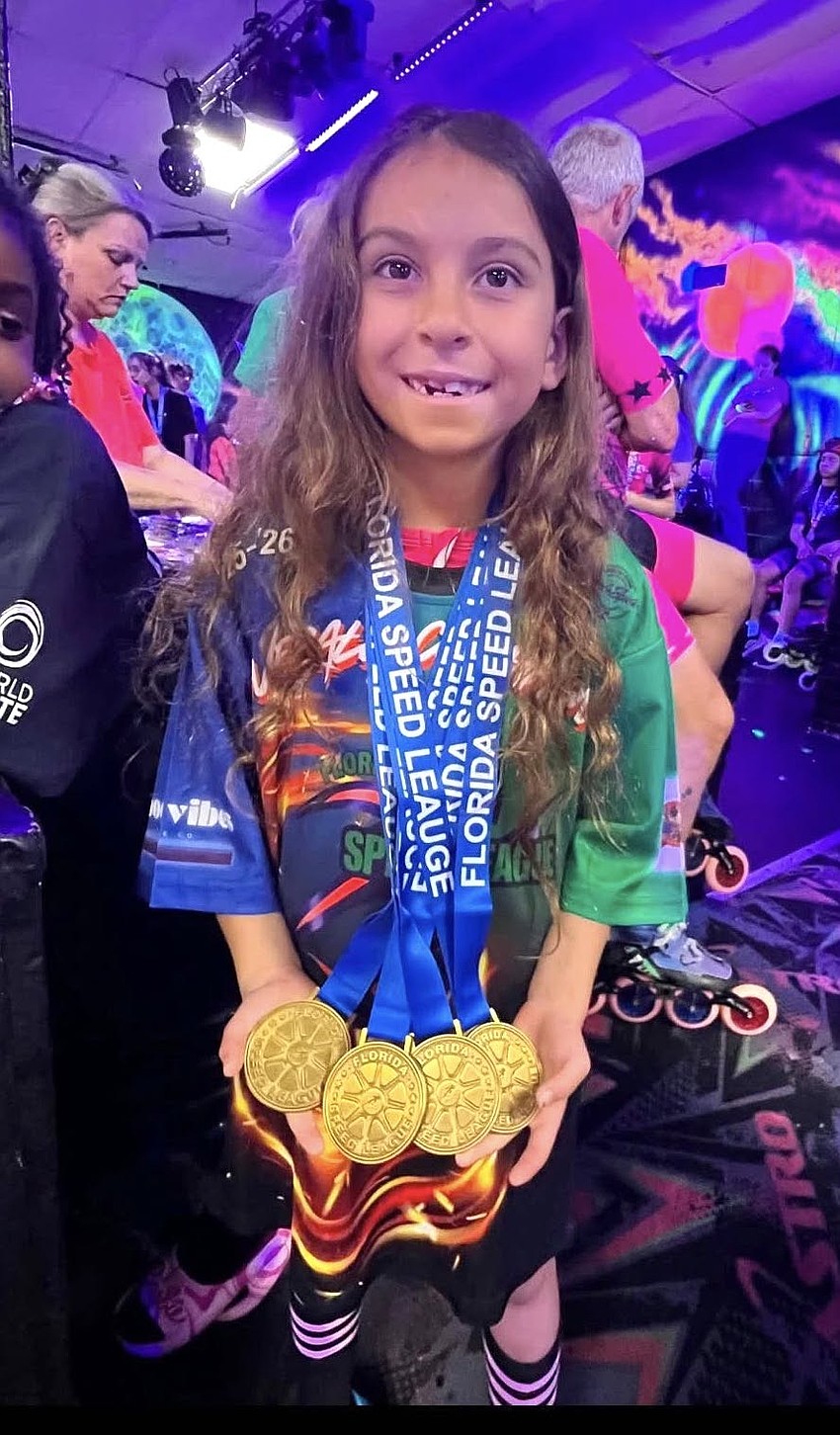 Isabella Quintero with her medals. Courtesy photo