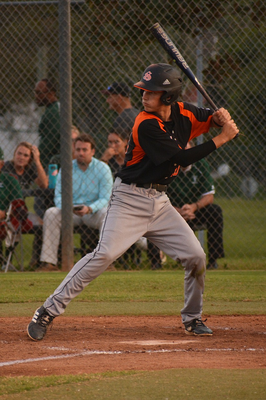 In 2018, during his first season on varsity, Owen Ayers batted .239 with 16 hits and six RBIs as a junior for the Sailors.