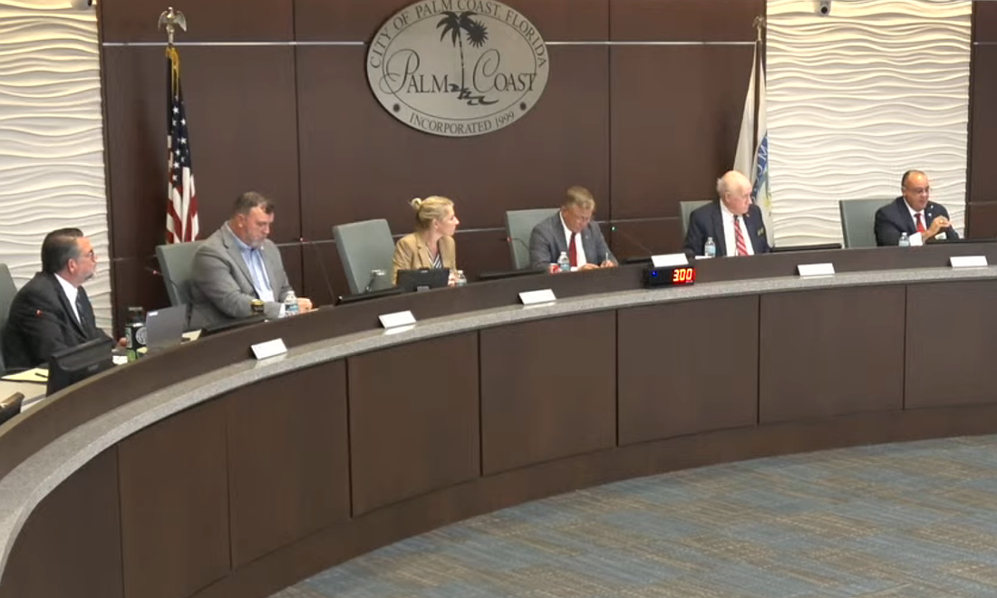 Palm Coast City Council discusses data center regulations and a potential moratorium during its June 2 meeting. Screenshot from City of Palm Coast video.