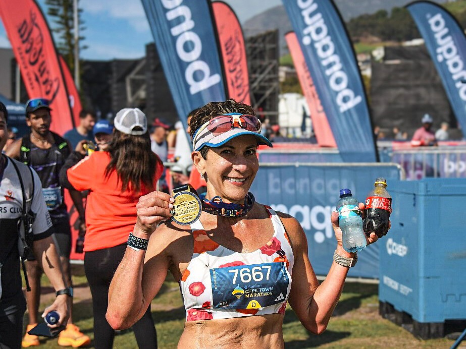 Giselle Carson finished the Cape Town Marathon in Cape Town, South Africa, on May 24, her 30th completed marathon since 2012.