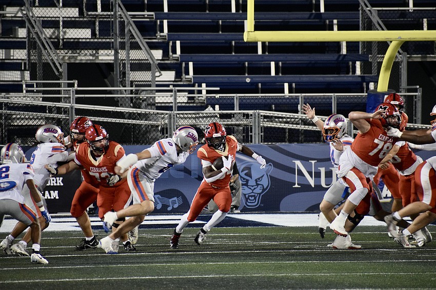 Connail Jackson (center) was a true workhorse for the Cougars and their fiery offense last fall. The UCF commit recorded 12 games with 100 or more rushing yards as a junior. Connail Jackson (center) was a true workhorse for the Cougars and their fiery offense last fall. The UCF commit recorded 12 games with 100 or more rushing yards as a junior.