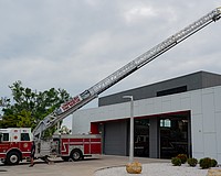 Longboat Key Fire Rescue has two ladder trucks that can reach 75 feet, including this Sutphen engine built in 2020, which serves as the primary engine at Fire Station 92.