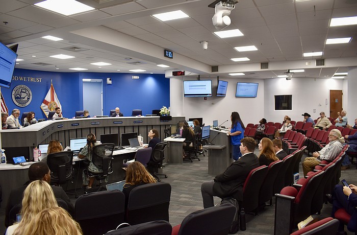 Cynthia Keough is one of several Manatee County residents to step up to the podium June 4 and ask commissioners for more time to review the updated comprehensive plan.