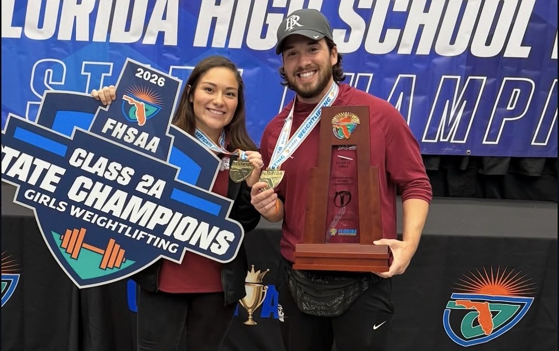Ashley Avellan-Knutson (left) will lead Braden River girls weightlifting into a new era following the departure of former coach Jordan Borges (right).