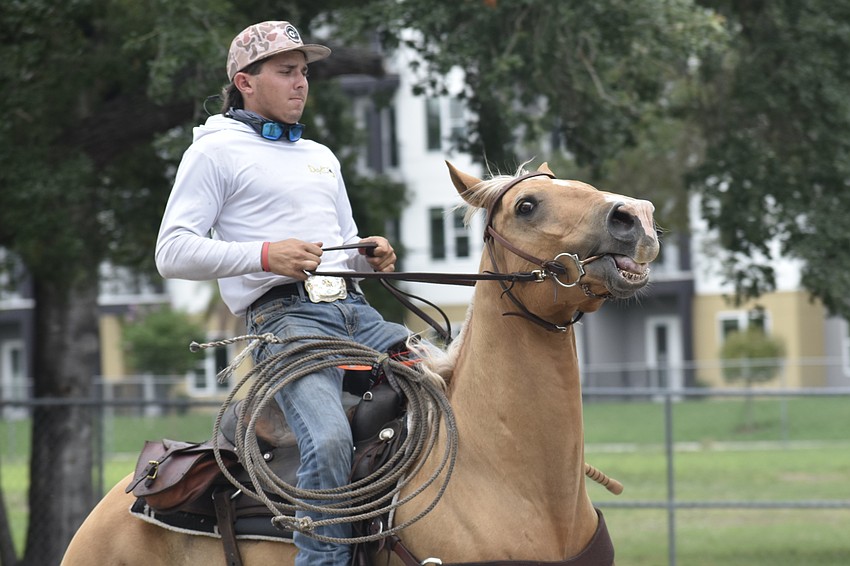 Chase Martin rides Slick.