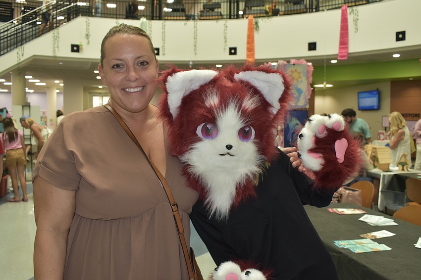 Ashley Giacchino and her Cambria Billings, 11, enjoy the event.