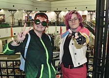 Cole Ralston and Aether Baskin enjoy the con experience.