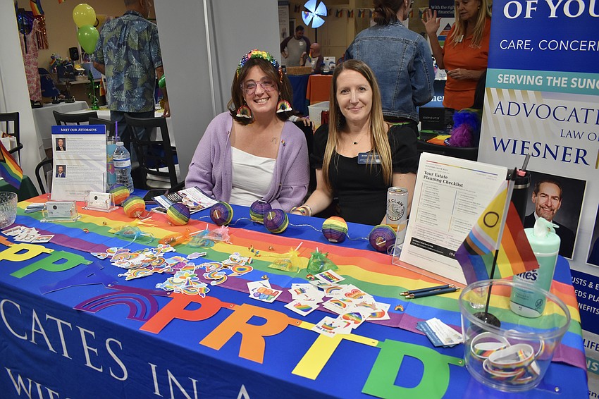 Rachel Messer and Jessica Emerson staff the table from the Advocates of Aging law office.