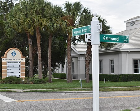 The installation of span wire traffic signals on Lakewood Ranch Boulevard at the intersections of Gatewood Drive and Wood Fern Trail are two projects within Manatee County's "master vision" for speed management on Lakewood Ranch Boulevard between 44th Avenue East and State Road 64.